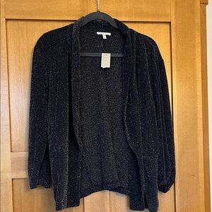 Maurices Black Glitter Cardigan